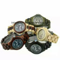 Les montres-bracelet en bois carrées faites à la main des hommes bon pour la promotion